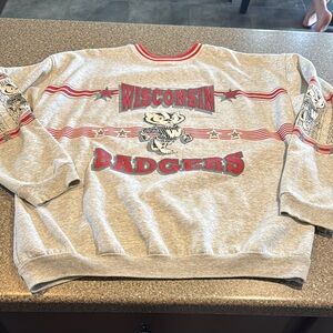 Vintage wisconsin badgers crewneck